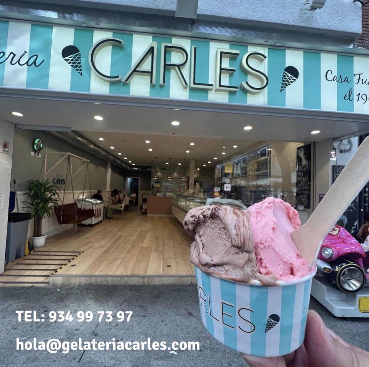 Fachada de Gelateria Carles — Av. Santa Maria, Castelldefels