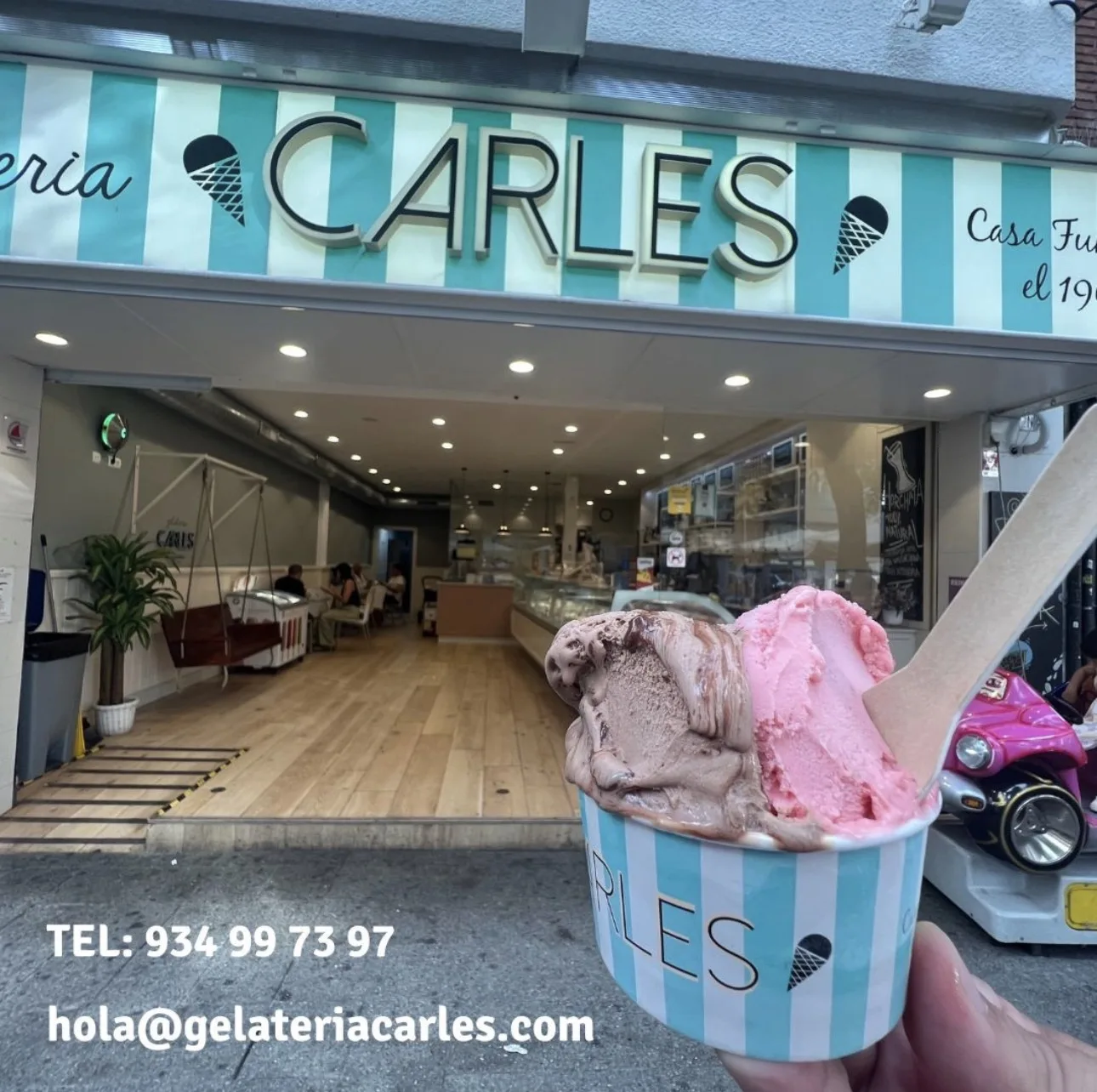 Fachada de Gelateria Carles — Av. Santa Maria, Castelldefels